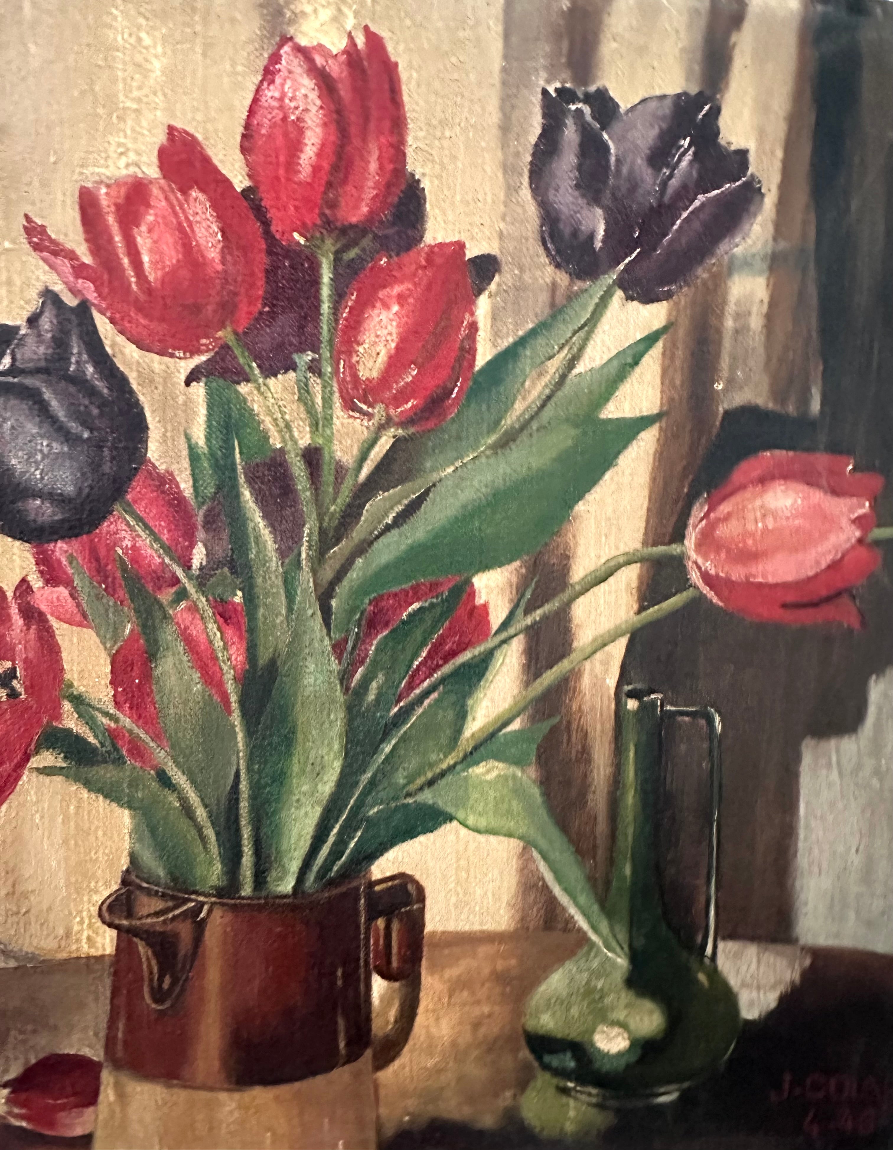 Les Tulipes - Huile sur toile